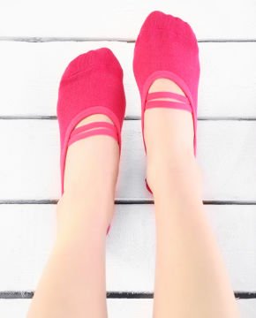 Fuşya Kaydırmaz Pilates ve Yoga Çorabı