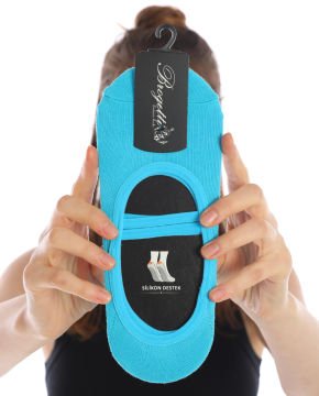 Turkuaz Pilates ve Yoga Çorabı Silikon Tabanlı