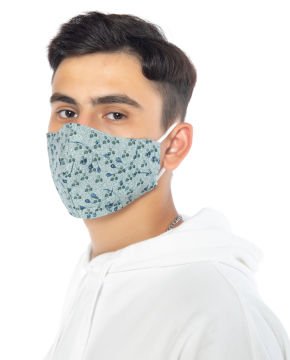 %100 Pamuk Tomurcuk Desen Unisex Maske