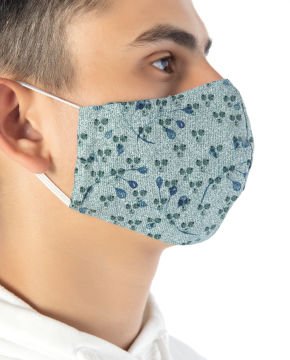 %100 Pamuk Tomurcuk Desen Unisex Maske