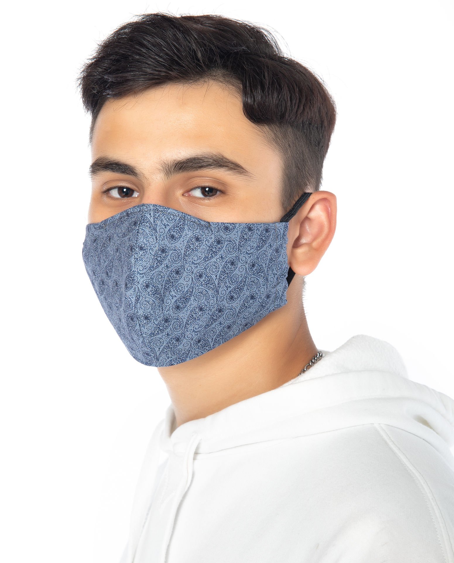 Poplin Kumaş %100 Pamuk Desenli Unisex Yüz Maskesi