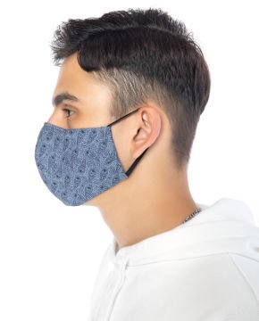 Poplin Kumaş %100 Pamuk Desenli Unisex Yüz Maskesi