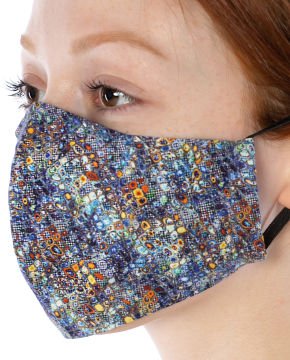 Poplin Kumaş %100 Pamuk Renkli Desenli Unisex Maske