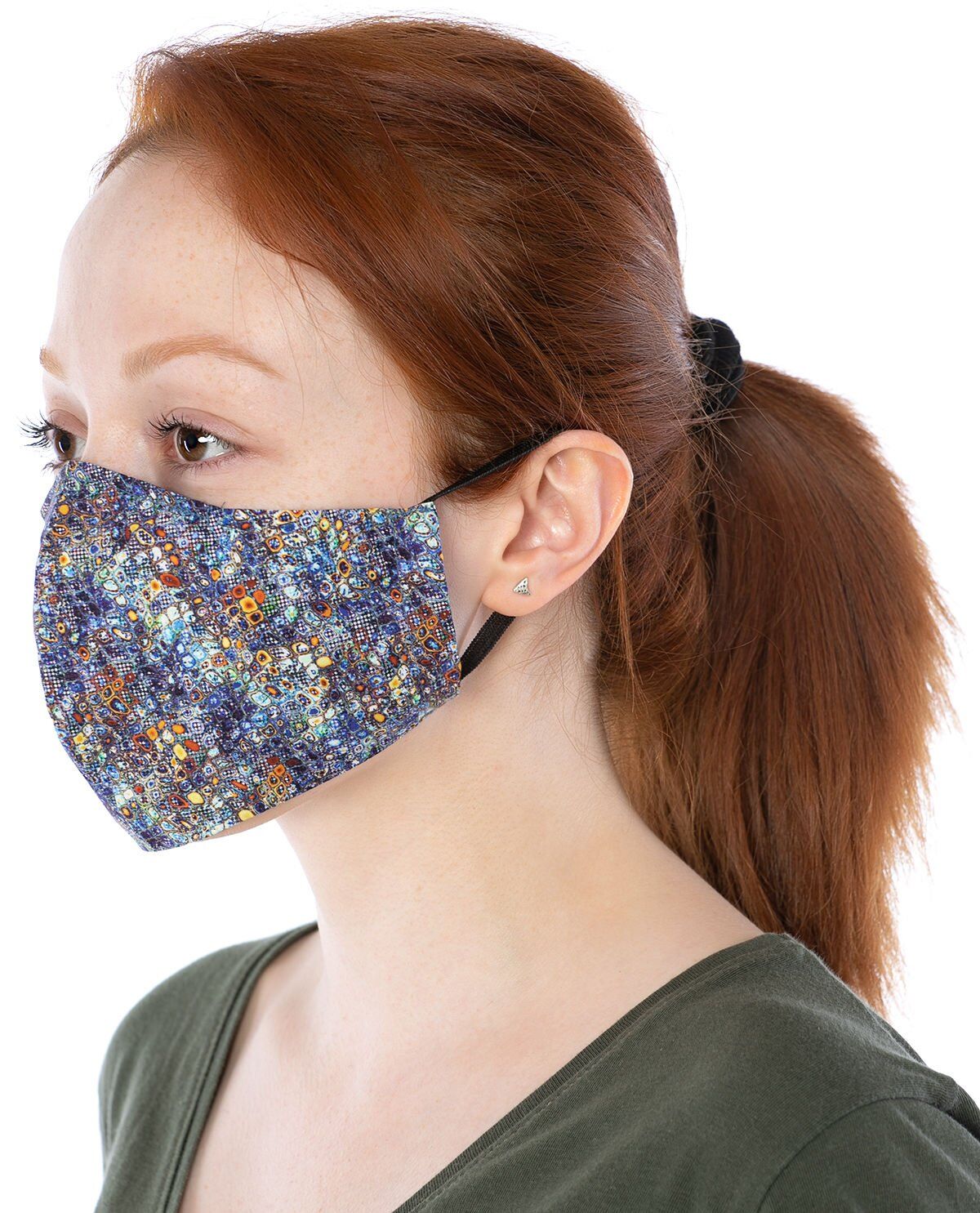Poplin Kumaş %100 Pamuk Renkli Desenli Unisex Maske