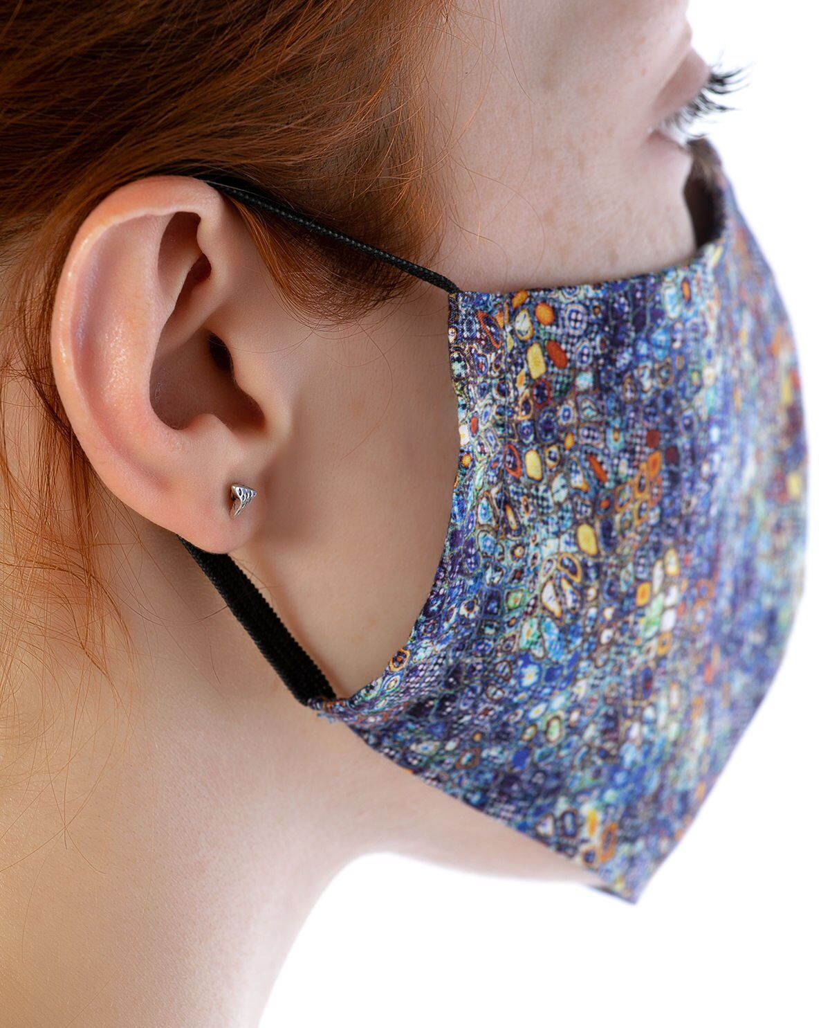 Poplin Kumaş %100 Pamuk Renkli Desenli Unisex Maske