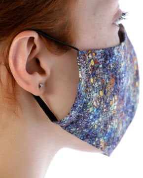 Poplin Kumaş %100 Pamuk Renkli Desenli Unisex Maske