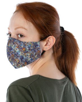 Poplin Kumaş %100 Pamuk Renkli Desenli Unisex Maske