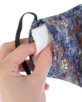 Poplin Kumaş %100 Pamuk Renkli Desenli Unisex Maske