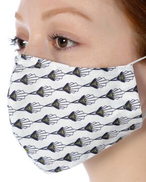 Unisex Yüz Maskesi %100 Pamuk Sıralı Desenli Yüz Maskesi