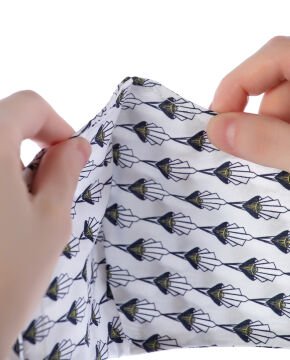 Unisex Yüz Maskesi %100 Pamuk Sıralı Desenli Yüz Maskesi