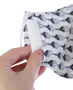 Unisex Yüz Maskesi %100 Pamuk Sıralı Desenli Yüz Maskesi