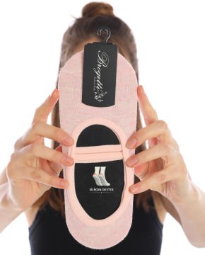 Toz Pembe Pilates ve Yoga Çorabı Kaymaz Tabanlı