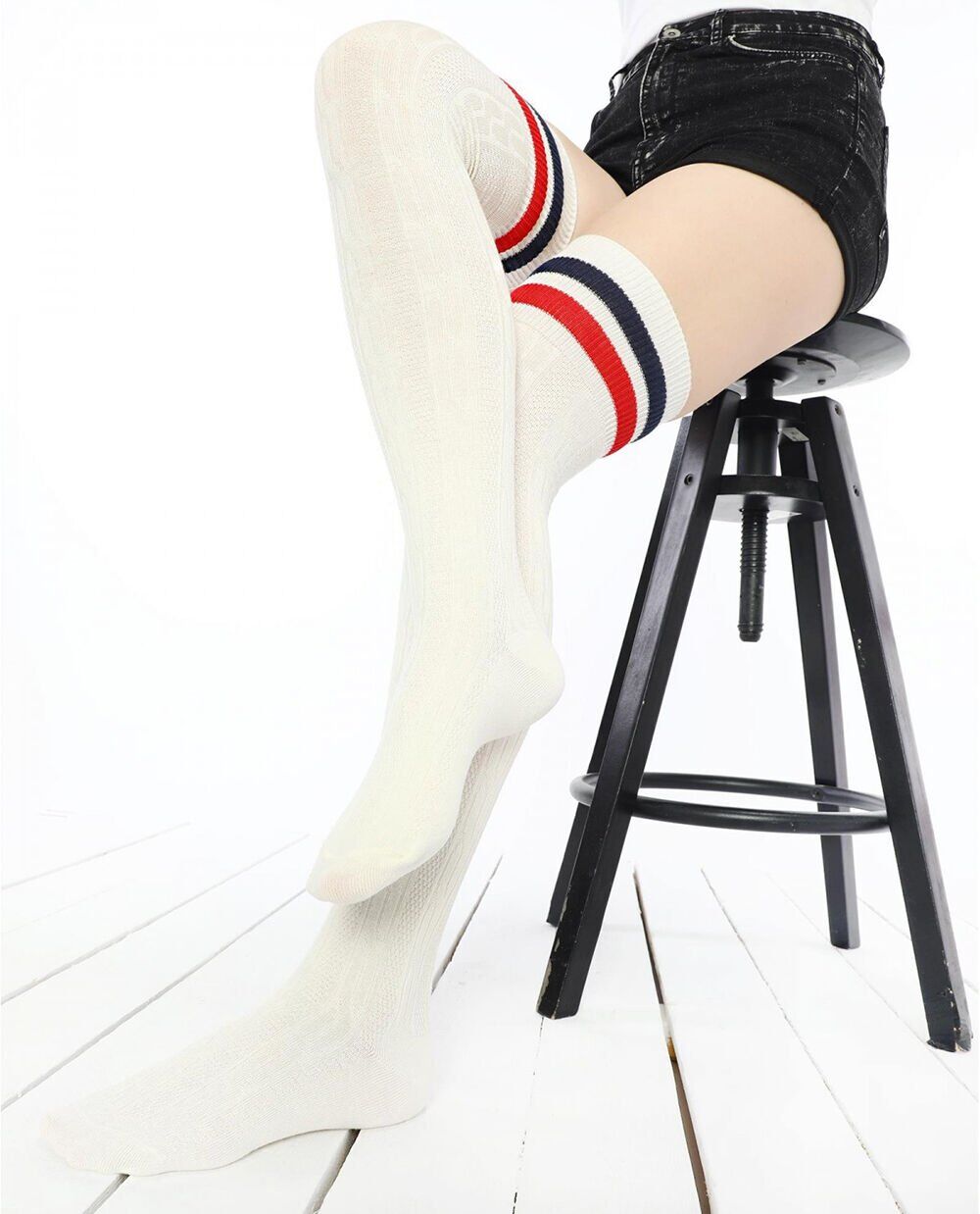 4'lü Dizüstü Çizgili Çoraplar Ekonomik Paket