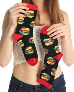 Hamburger Desenli Soket Çorap