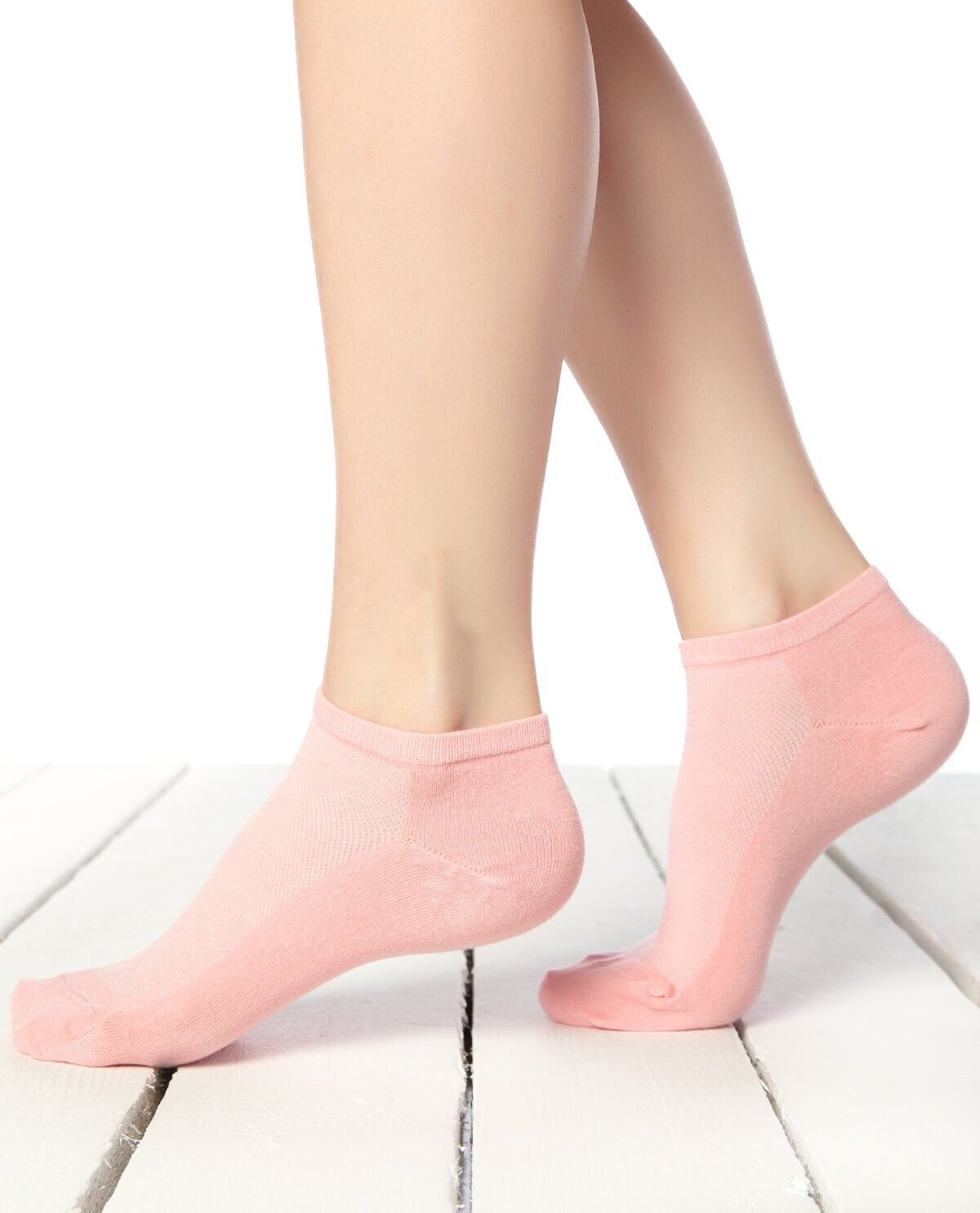 Pembe Renk Bambu Kısa Soket Çorap