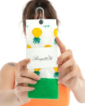 Ananas Desenli Dizüstü Çorap