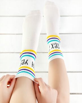 OH YES! Yazılı Soket Çorap