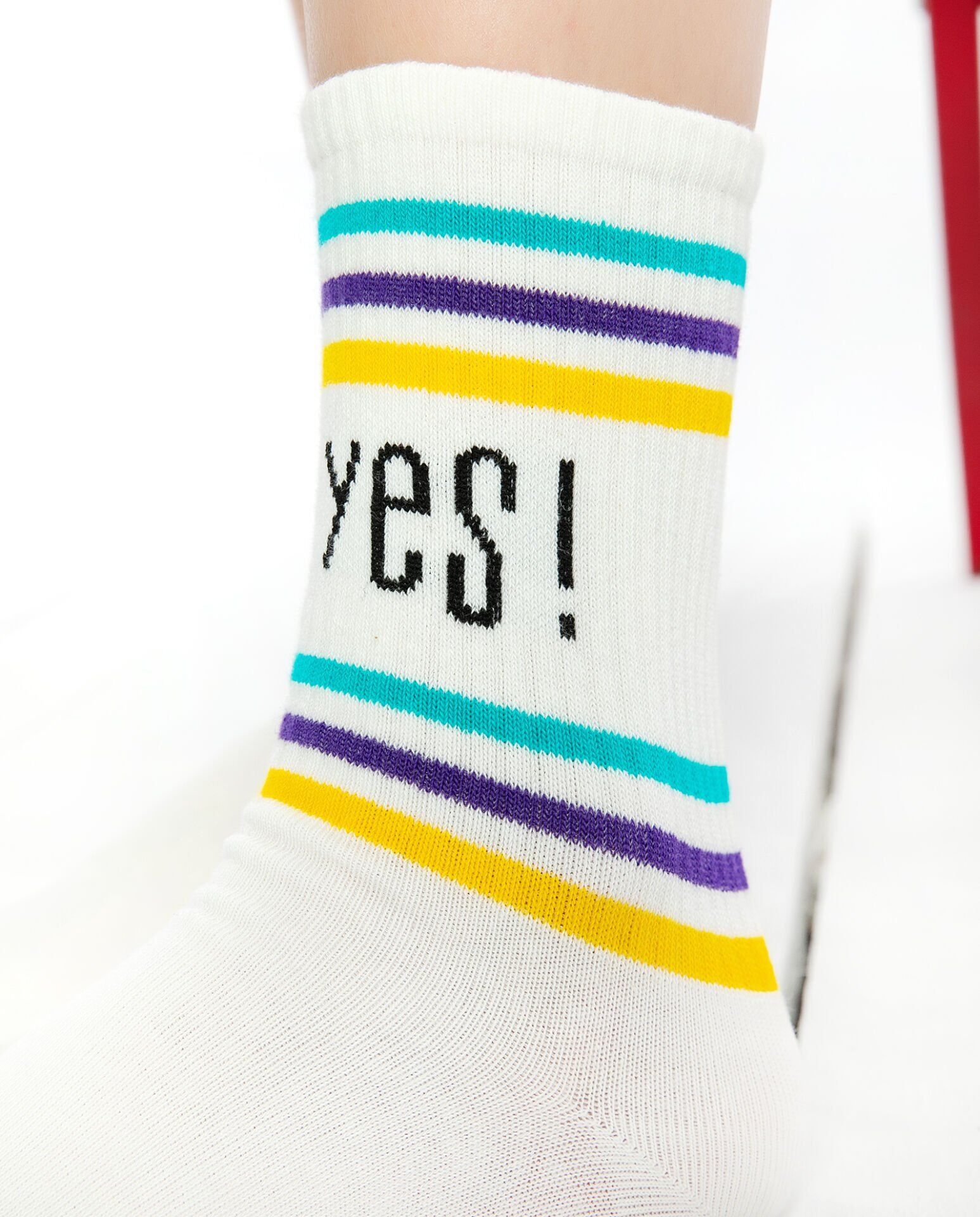 OH YES! Yazılı Soket Çorap RENKLİ - 35/39