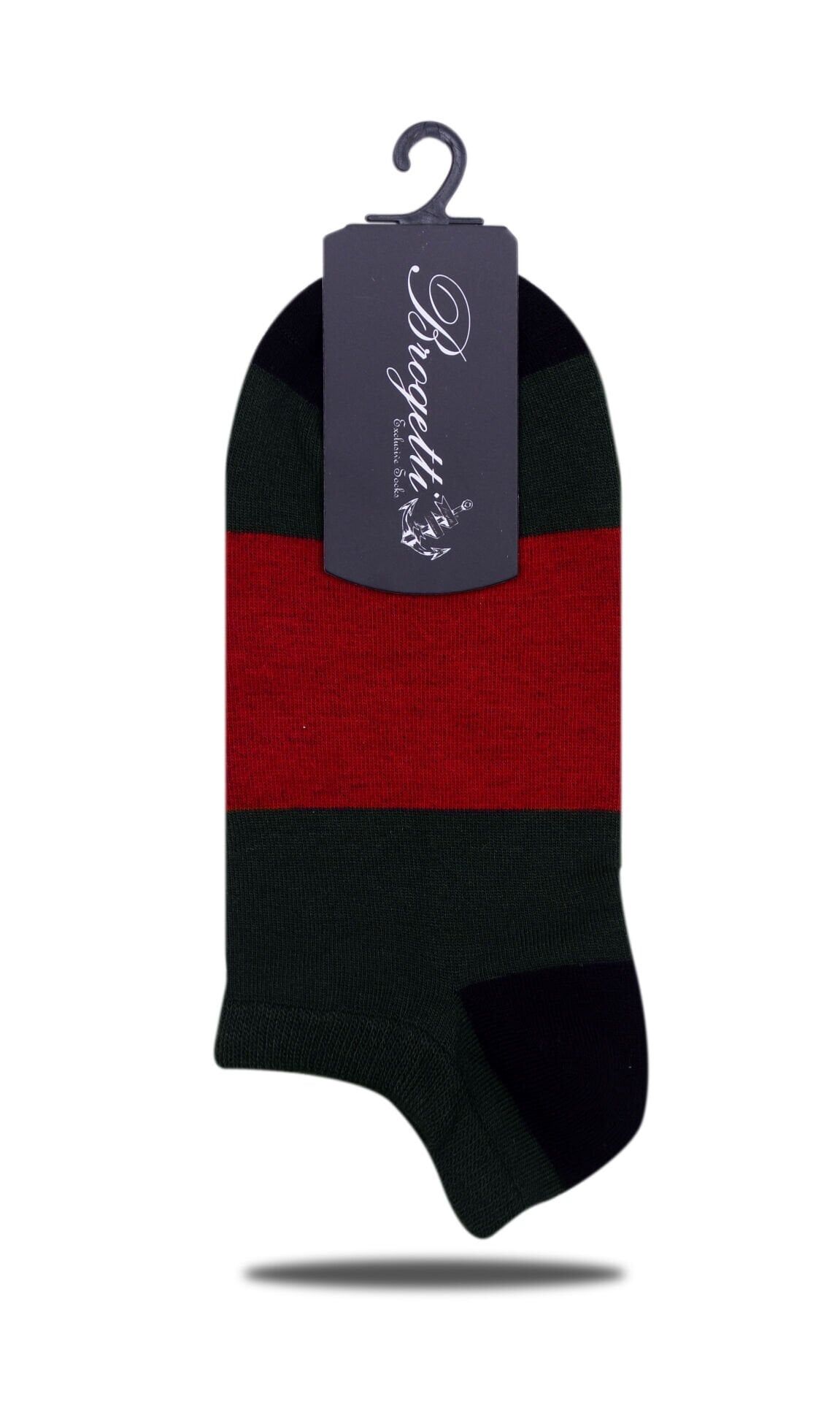 Kısa Soket Çorap Kırmızı-Antrasit Renk