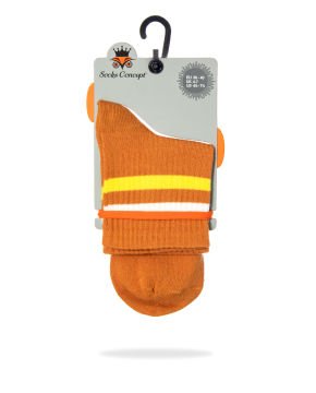 Serena Sarı-Beyaz Çizgili Hardal Tenis Çorap