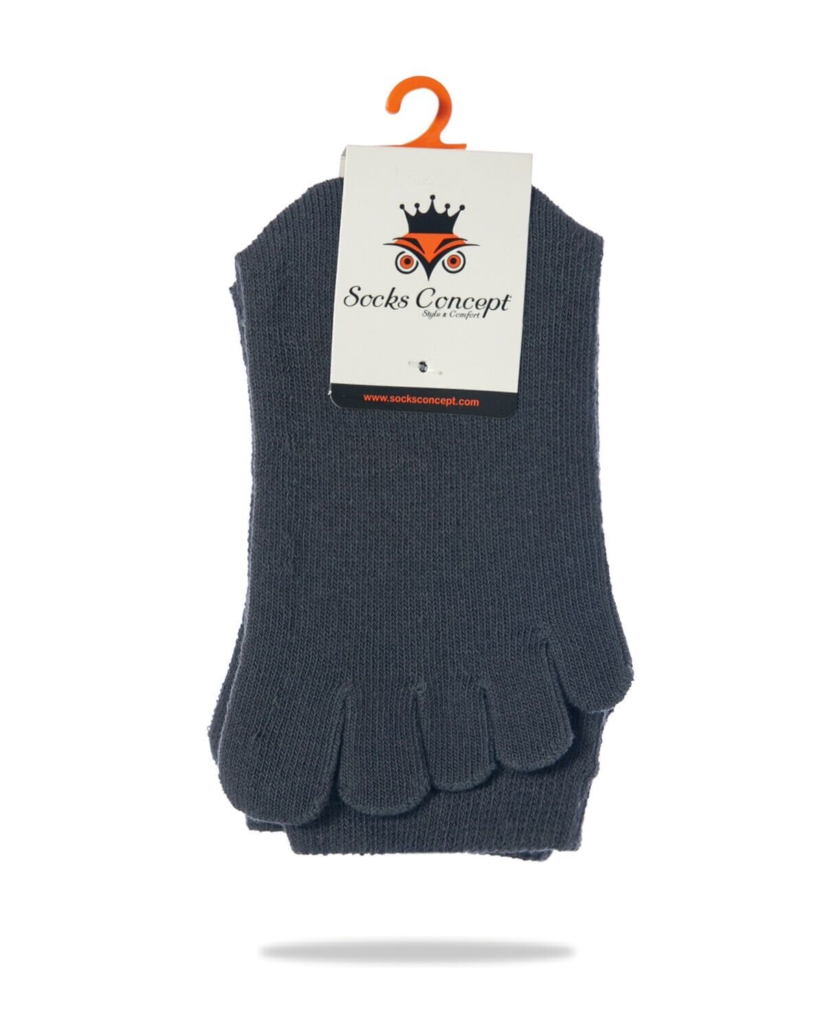 Unisex Bambu Parmaklı Çorap Füme Renk