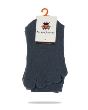 Unisex Bambu Parmaklı Çorap Füme Renk