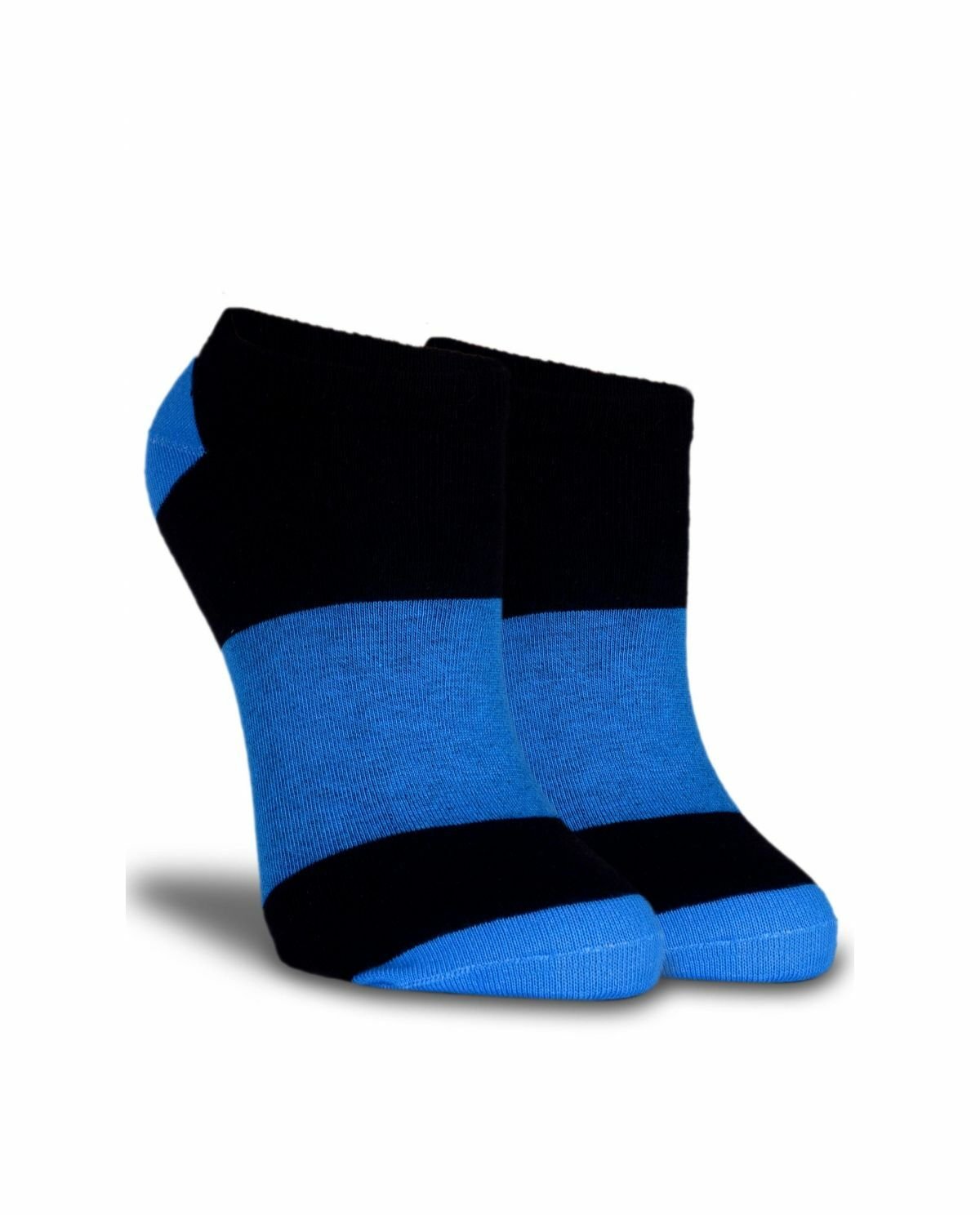 Kısa Soket Çorap Siyah ve Mavi Renk