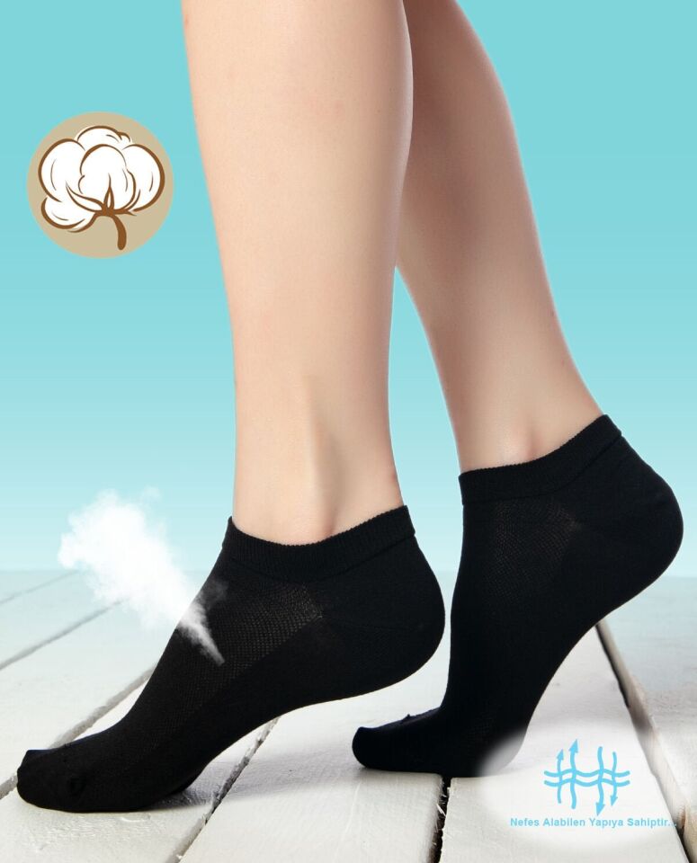 Siyah Renk Kısa Soket Çorap Adele