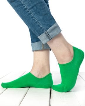 Yeşil Renk Kaymaz-Silikonlu Sneakers Babet Çorap