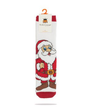 Havlu Extra Kalın Noel Baba Desenli Yılbaşı Çorabı