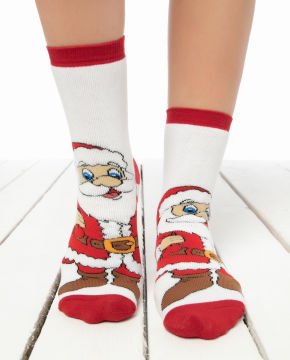 Havlu Extra Kalın Noel Baba Desenli Yılbaşı Çorabı