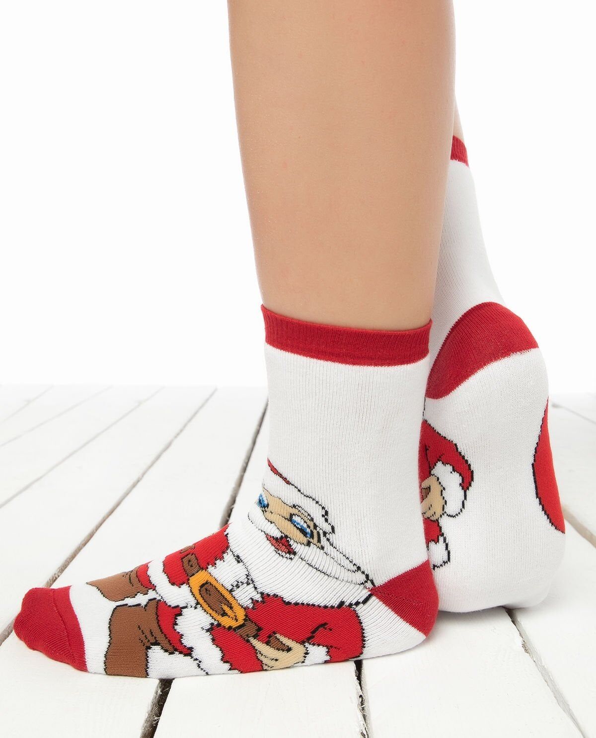 Havlu Extra Kalın Noel Baba Desenli Yılbaşı Çorabı