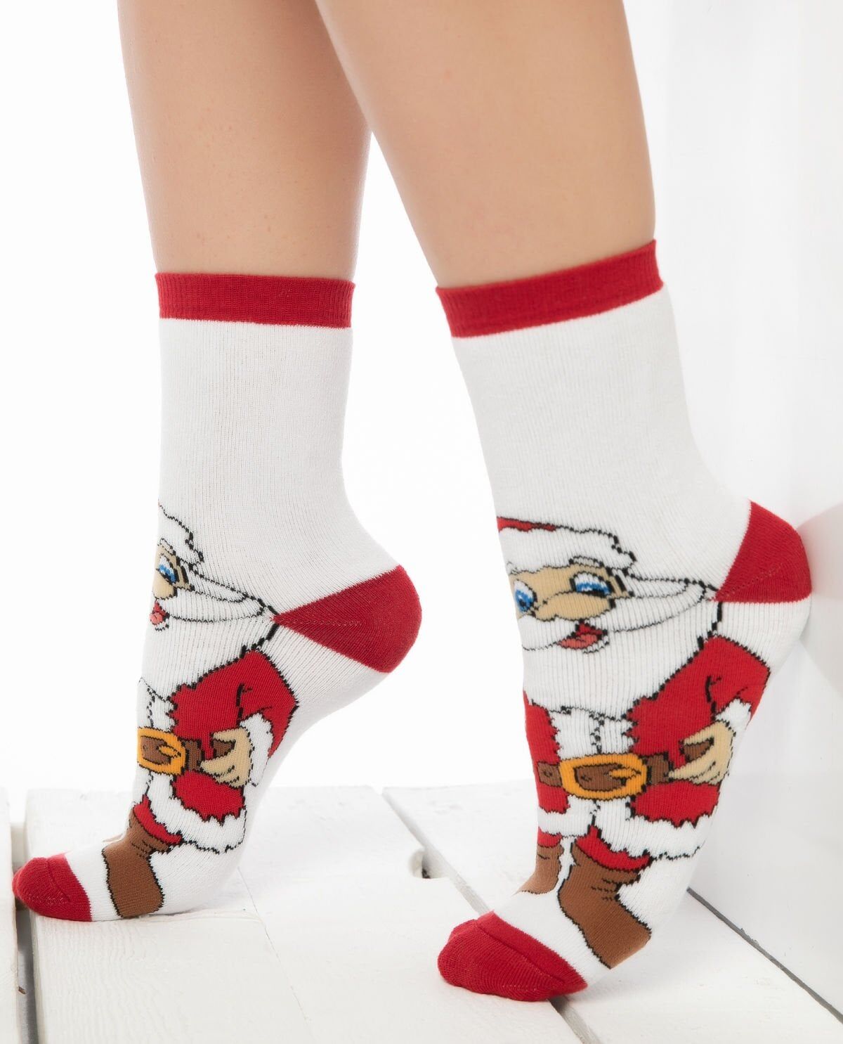 Havlu Extra Kalın Noel Baba Desenli Yılbaşı Çorabı