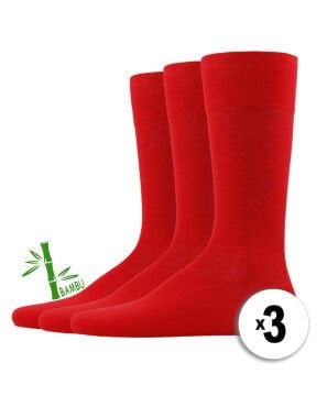 Deman Kırmızı Double Bambu Çorap Her Mevsim Brogetti