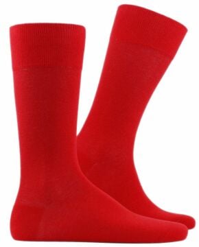 Deman Kırmızı Double Bambu Çorap Kışlık Brogetti