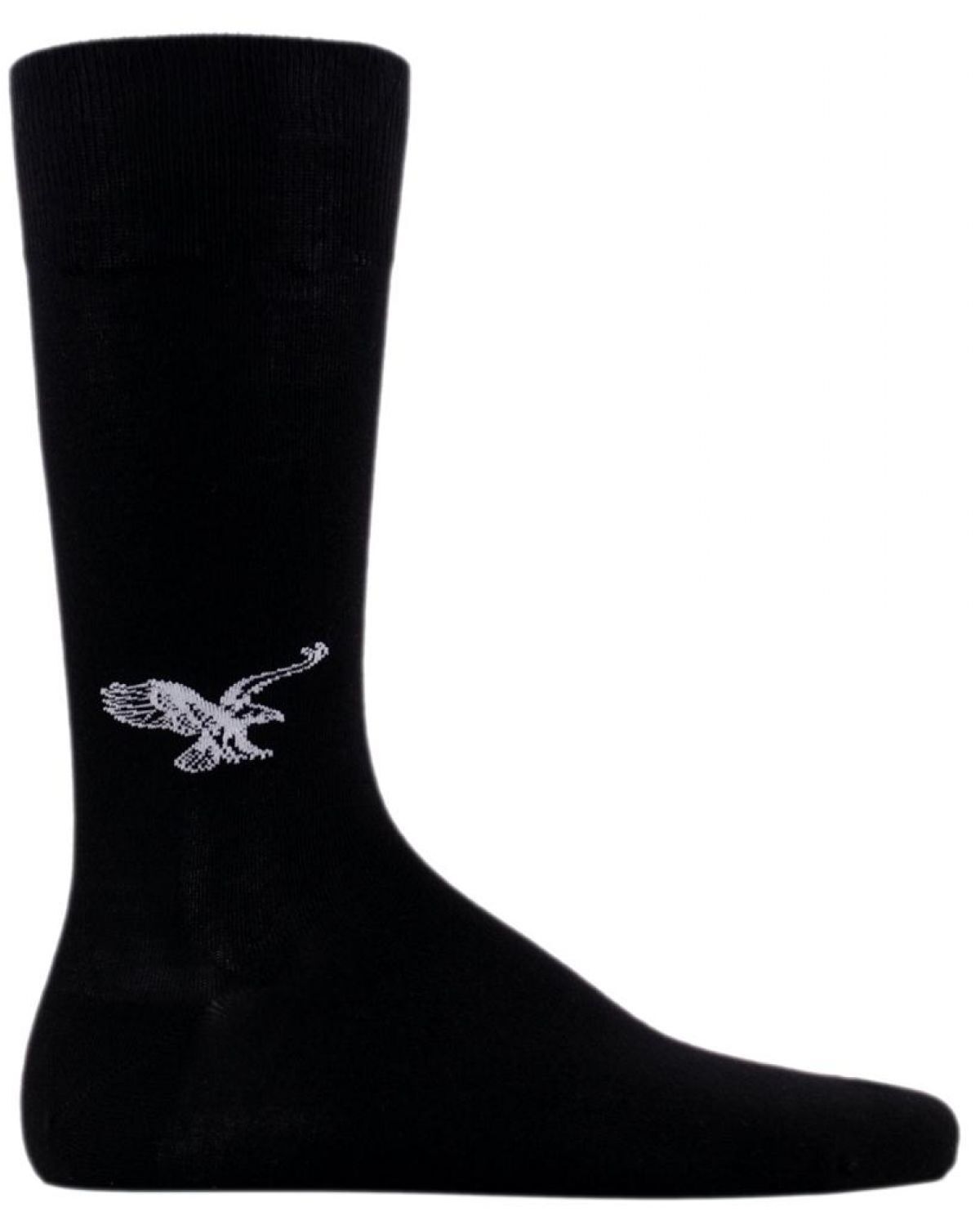 Kartal Desenli Siyah Bambu Çorap Brogetti