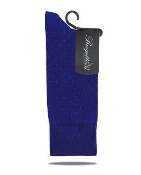 Lacivert Renk Nokta Desen Erkek Soket Çorap