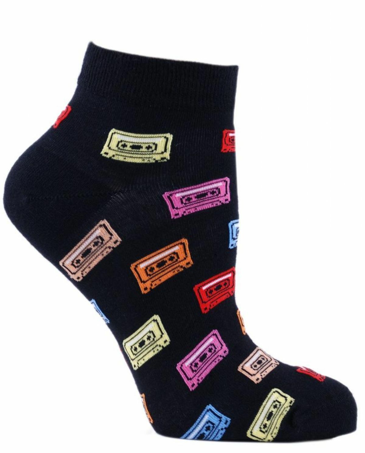 Marget Kaset Desenli Kısa Bambu Çorap Brogetti