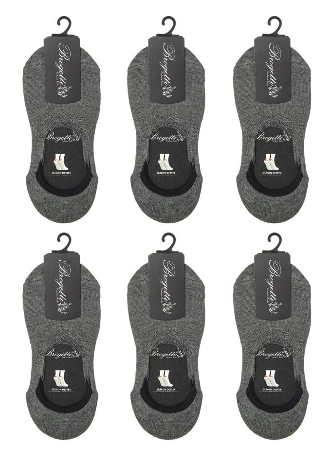 6lı Paket Bambu Kaymaz Erkek Babet Çoraplar