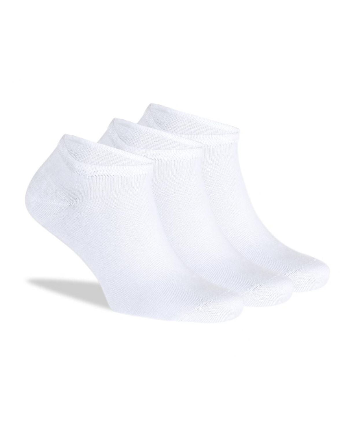 Sneakers Beyaz Unisex Çorap Bambu Kısa Soket 3lü Paket