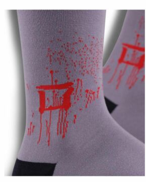 Ressam Dokunuşu Gri  Çorap Brogetti