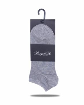 Sneakers Gri Melanj Unisex Çorap Bambu Kısa Soket 3'lü Paket