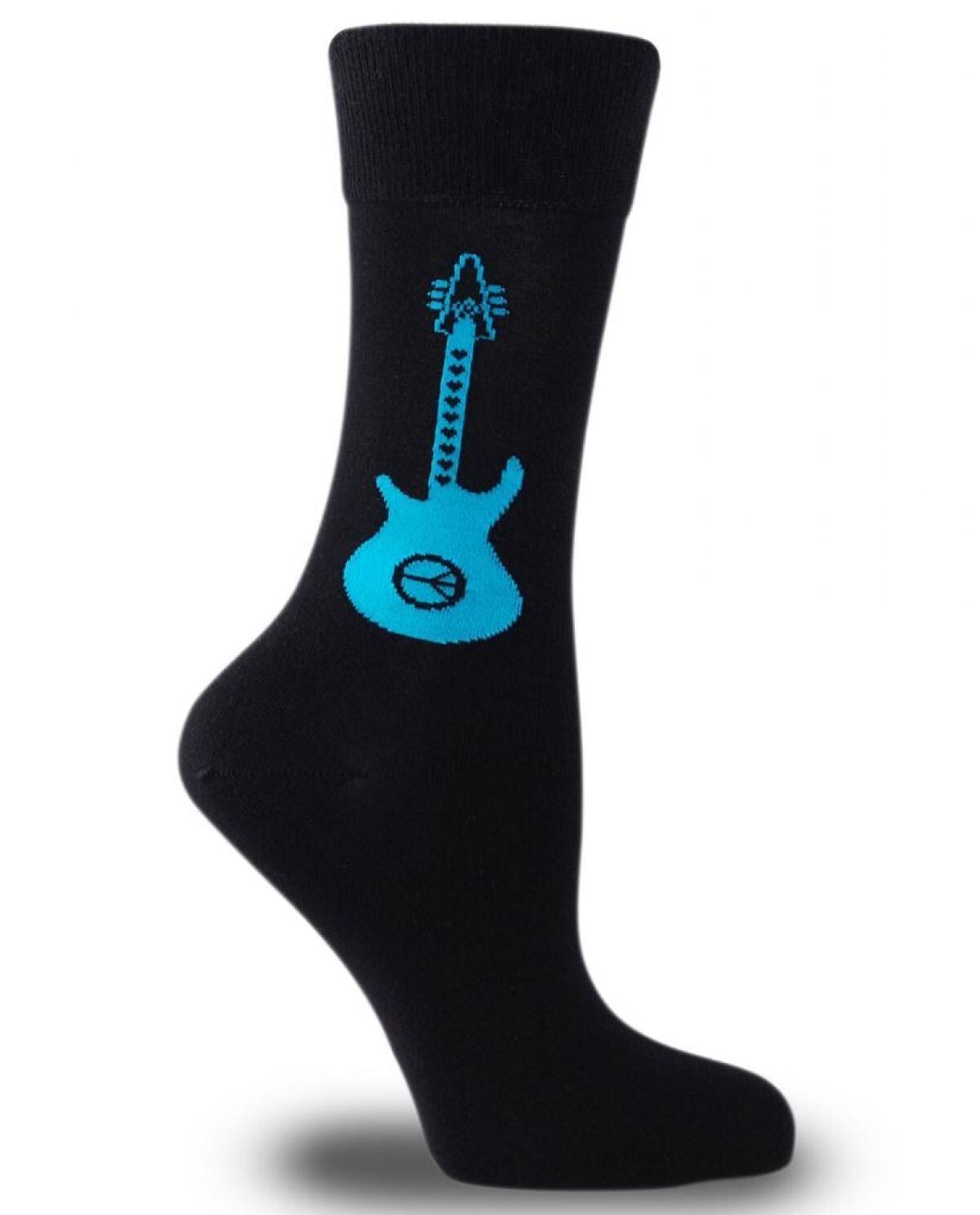 Barış Simgeli Gitar Desenli Çorap Brogetti