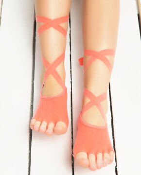 Yoga Çorabı Kurdela Bağcıklı Kaydırmaz Taban Silikonlu