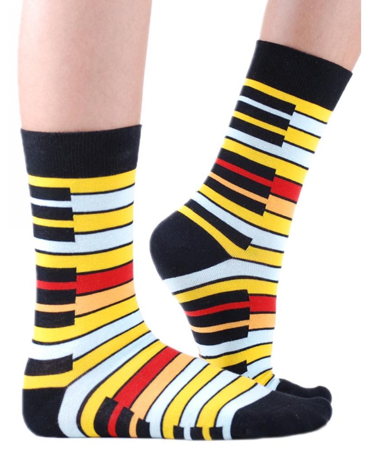 Piano Desenli Çorap Brogetti