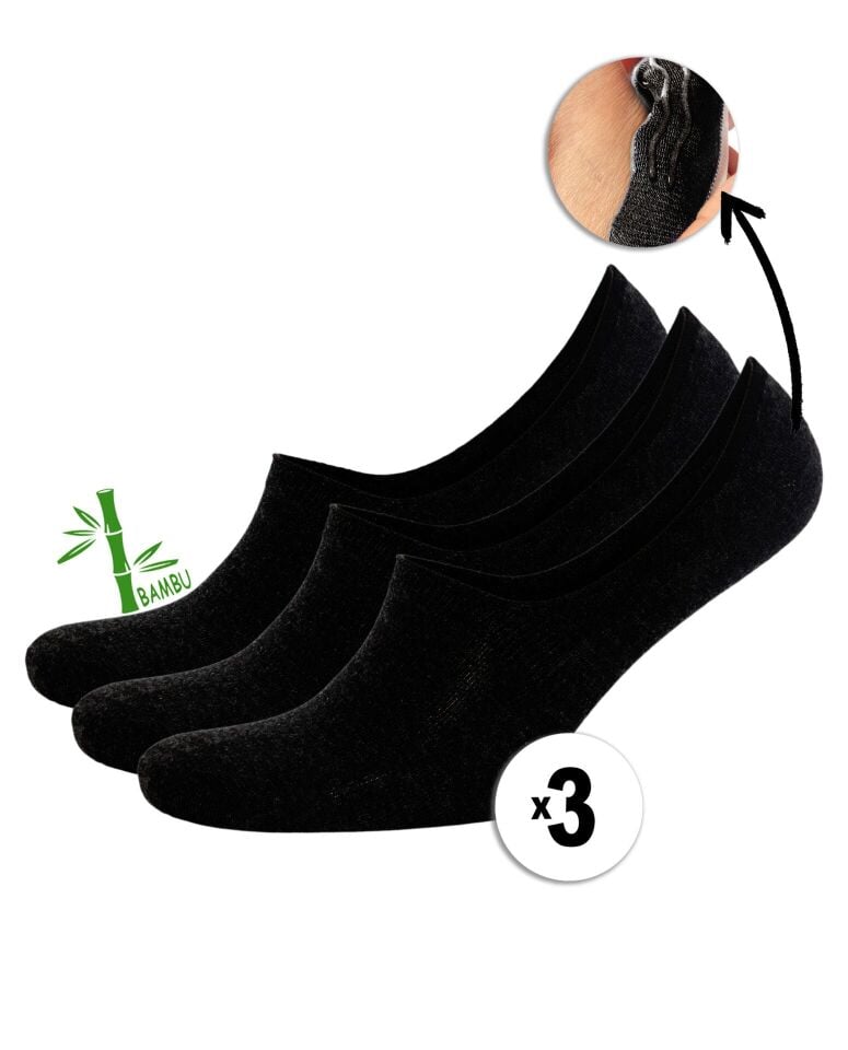 Siyah Bambu Erkek Babet Çorap - Kaymaz ve Dikişsiz