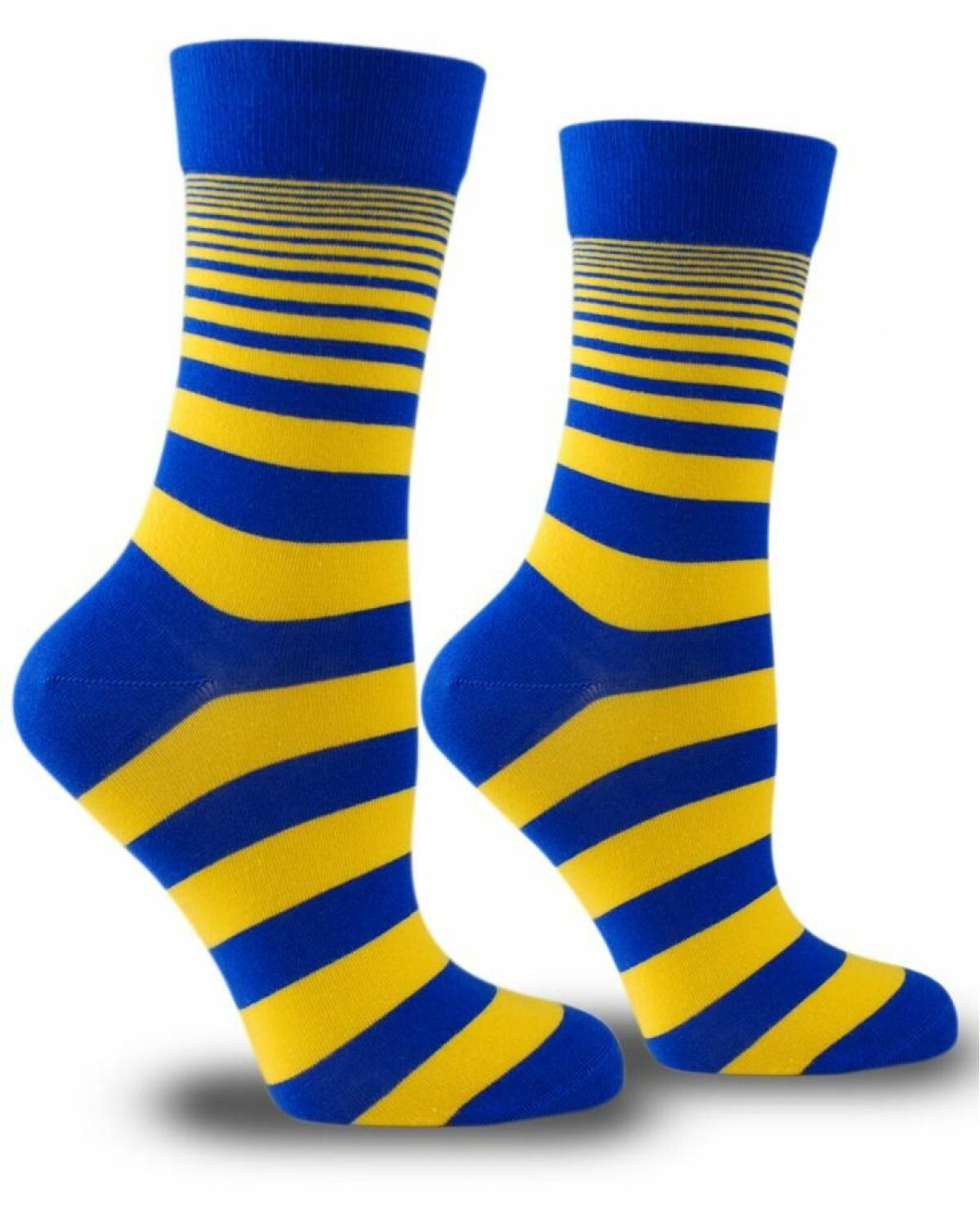 Brogetti Sarı-Lacıvert Canary Soket Çorap