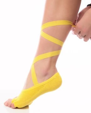 Parmaksız Yoga ve Pilates Çorabı Silikon Kaymaz Taban