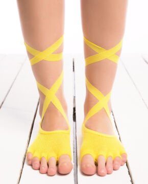 Parmaksız Yoga ve Pilates Çorabı Silikon Kaymaz Taban