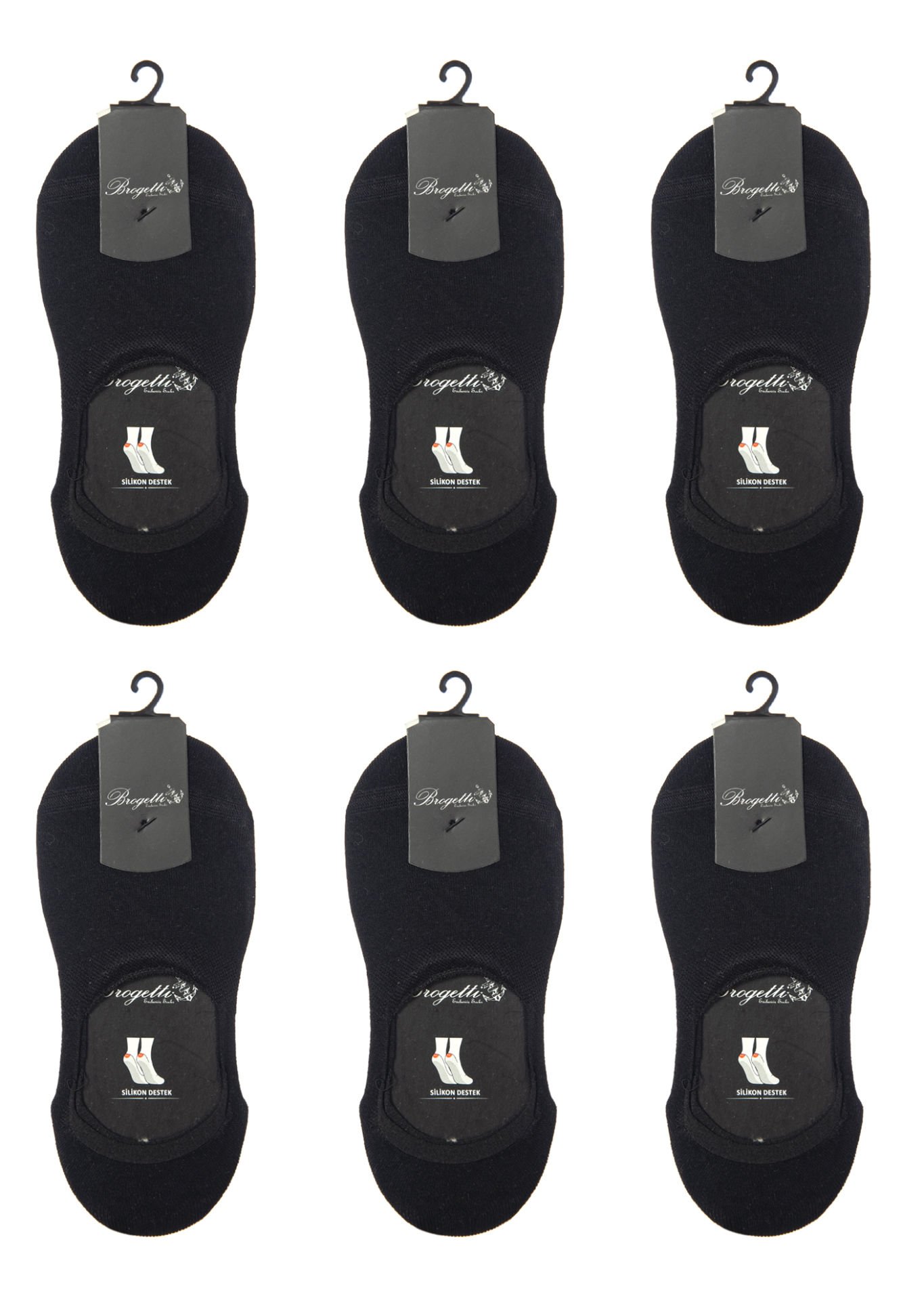 6lı Eko Paket Bambu Siyah Erkek Babet Çorap